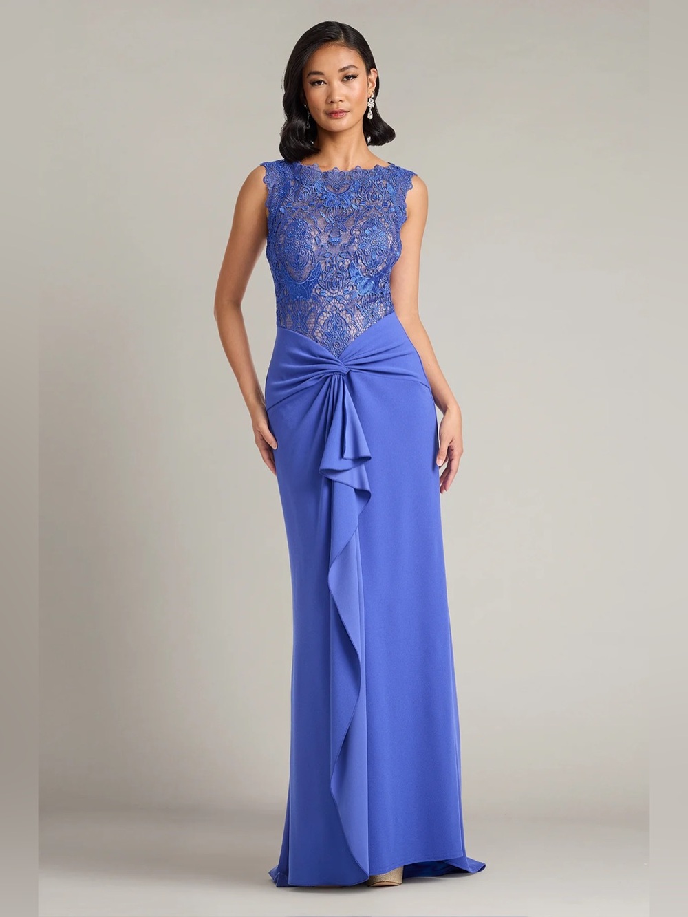TADASHI SHOJI - EVELISE LACE CASCADE GOWN
